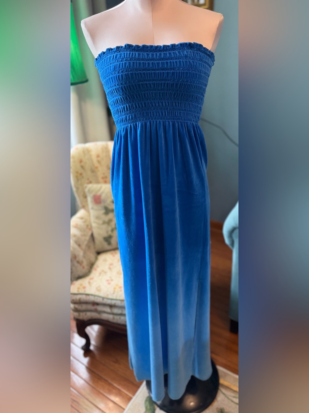 Juicy Couture Royal Blue tube top Maxi Dress